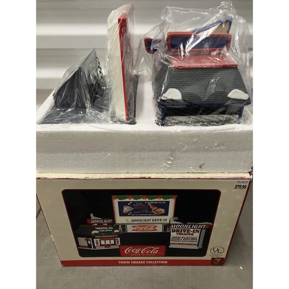 VTG 1990 TOWN SQUARE COLLECTION COCA COLA MOONLIGHT DRIVE-IN THEATER - Picture 2 of 13